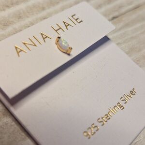 NWT Ania Haie Opal And 925 Sterling Silver Gold Plated Individual Stud Earring